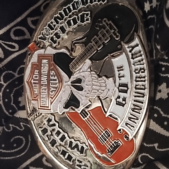 60th Anniversary Harley Davidson Belt Buckle - Picture 4 of 6